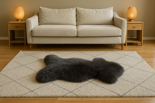 Premium Schaffell Lammfell – Grau